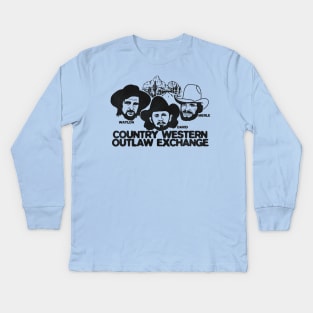 Country Western Outlaw Exchange Kids Long Sleeve T-Shirt